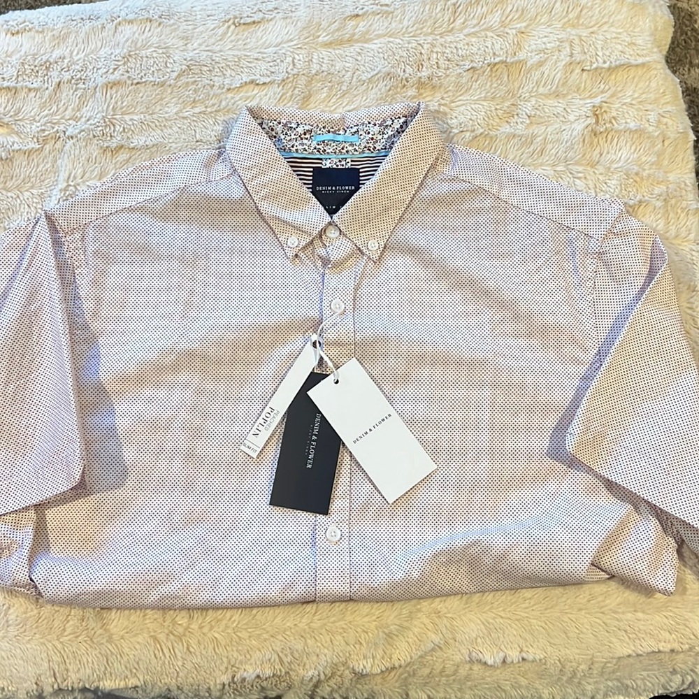Denim & Flower Short Sleeze Button Down
